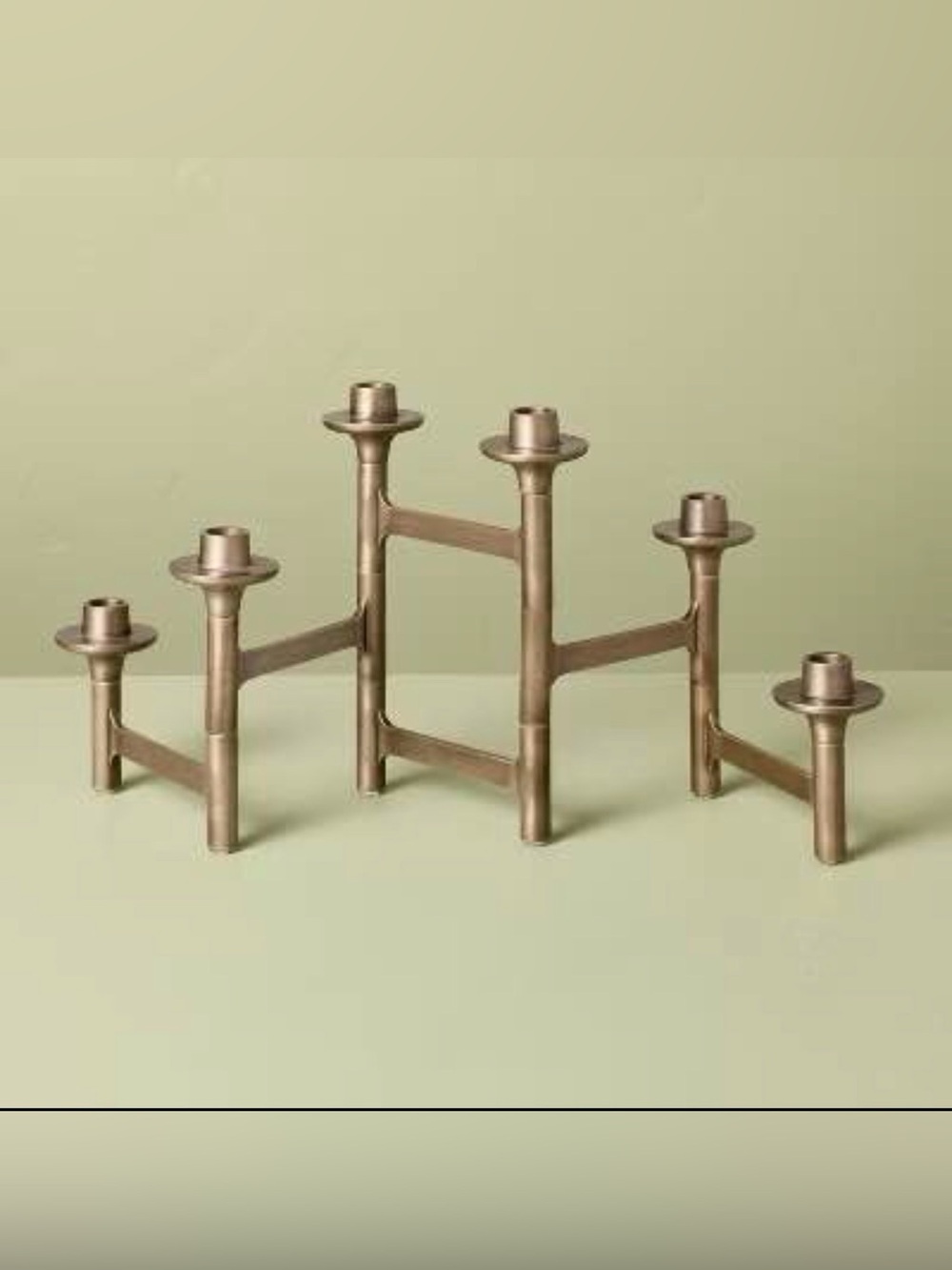 Hearth & Hand Magnolia Adjustable Brass 6-Candle Candelabra -
Discontinued